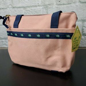 Vintage Banner House Navy Pink Turtles Purse